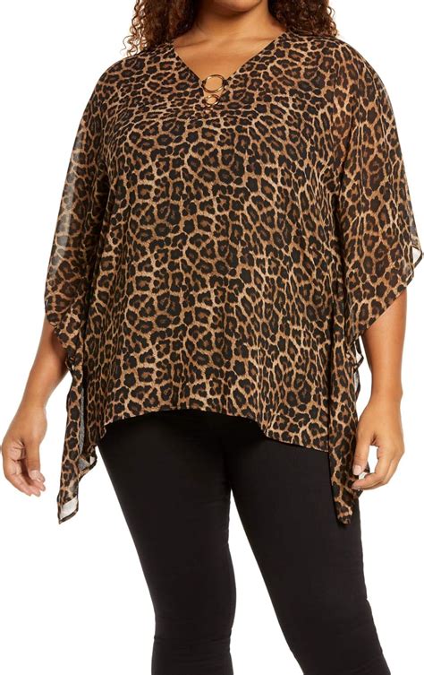 michael kors leopard print poncho